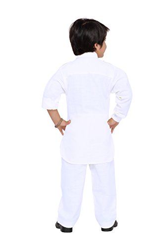 Image of AJ DEZINES Pathani Suit For Kids Boys | Boys Kurta Set | Traditional Party & Ethnic Wear | Kids Kurta Pyjama Set | Solid Cotton Kurta Pajama | Wedding & Festive Outfit - Regular Fit