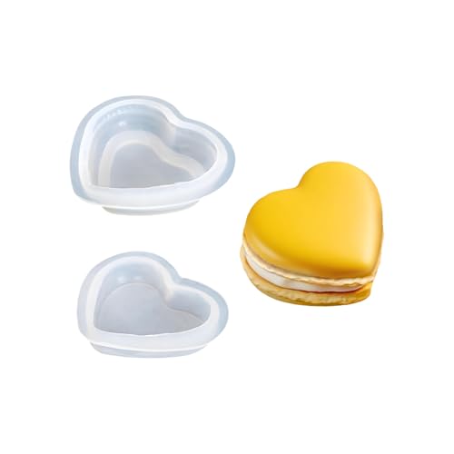 Molde de silicona para postres en forma de corazón y redondo miniatura 4
