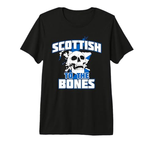 Skull Scotland Flag Premium T-Shirt