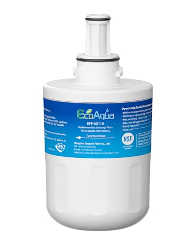 EcoAqua EFF-6011 A de remplacement pour Samsung Aqua-pure Plus DA29–00003 G, DA29–00003B, DA29–00003 A, Hafcu1 filtre à eau pour réfrigérateur