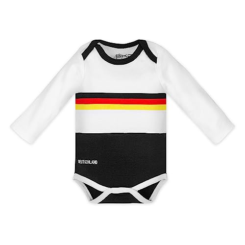 Image of BDONDON Football National Team Deustchland Newborn Infant Boy Girl Outfits Unique Germany Onesie Baby Clothes (DEL,6-12M)