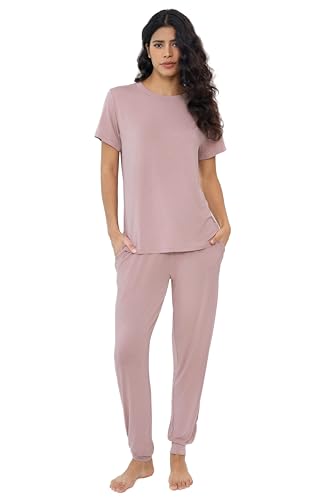 Joyaria Cooling Pajamas for Women Hot Flashes Pjs Set Moisture Wicking Sleepwear(Blushing Pink...