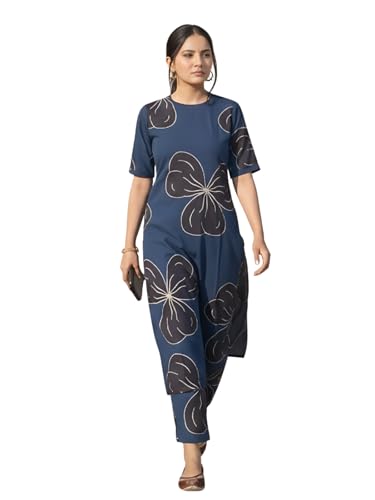 Image of Leriya Fashion Women's Rayon Kurta Sets| Co ord Set for Women Stylish | Sleeveless Printed Kurtis | Dress | Comfortable Outfit for Office Look | Daily Summer Travel & Festive Dress