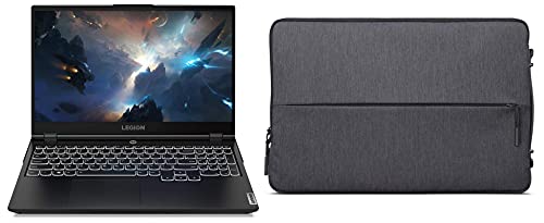 Image of Lenovo Legion 5 10th Gen Intel i5 39.63cm (15.6 inch) FHD IPS 250Nits Gaming Laptop (8GB /512GB SSD /Win10 /120 Hz /NVIDIA GTX 1650 4GB GDDR6 Graphics /Phantom Black /2.3Kg), 82AU00PMIN + Lenovo 15.6 inch Urban Laptop Sleeve