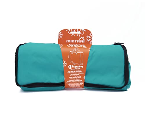 Image of Mintra Insulated Cooler Bag - 14.5inH x 15.75inW x 6.5inD - Beach Bag, Large Reusable Bag for Shopping, Groceries, Picnics, Camping, Beach, Parties, Drinks, Beer, Water