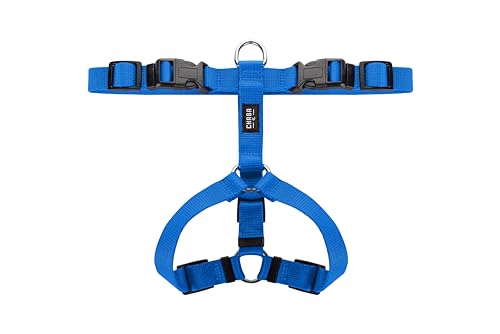 Chaba Guard Hundegeschirr für kleine und mittelgroße Hunde mit Kontrolle, Anti-Zug & Würgen, Verstellbar, Bequem und Leicht, Classic Step-in Brustgeschirr, Dog Harness, Größe M, BLAU