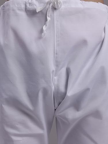 Image of Jompers Men's Geometric Sequin Embroidered Pure Cotton Kurta with Pyjamas Set