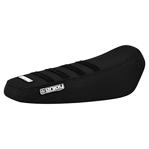 Enjoy Mfg Ribbed Seat Cover - Compatible Fit for Luna Float Sur Ron Sur-Ron Light Bee MX & X E-Bike #348 (All Black w/Black Ribs)