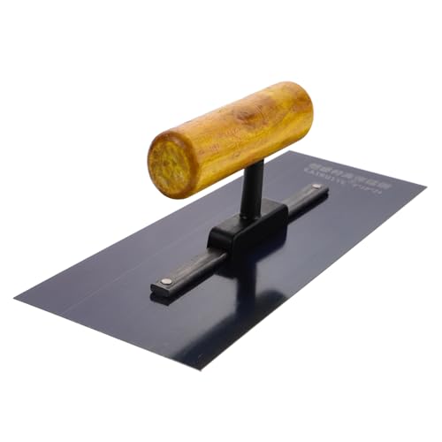CRILSTYLEO paleta cortador de círculos cajón arte mango de madera Espátula de yeso albañilería con llana espátula para alisar paneles de yeso de metal Acero al manganeso azul tostado Black
