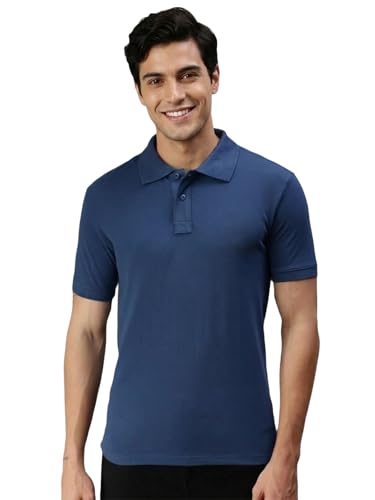 Image of Lux Cozi Men's Cotton Solid Polo Tshirt | Collar Tshirts | Half Sleeves | Stylish & Premium All Day Wear | Pack of 1