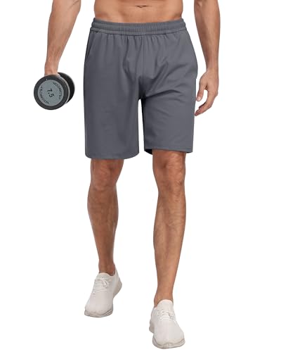 4 Pack Men's Athletic Gym Shorts with Pockets,Running Workout Basketball Hiking Shorts for Men2