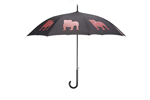 The San Francisco Umbrella Company Black Red English Bulldog Umbrella, One Size