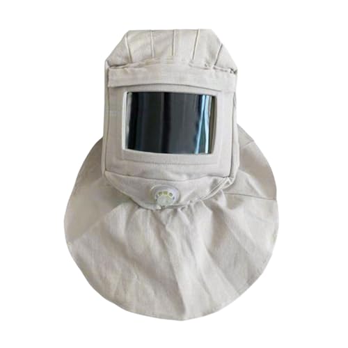 TUXCAXI Équipement de pour sablage, écran en Verre, Cagoule Anti-poussière, châle en Toile, Cagoule de sablage Toile, Capuchon de, châle, protège-Cou