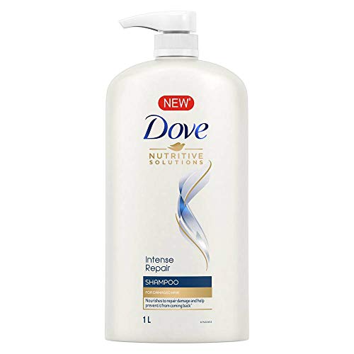 Image of Dove Intense Repair Shampoo, 1L & Dove Hair Fall Rescue Shampoo, 340ml