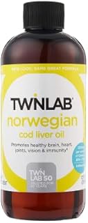 Twinlab Norwegian Cod Liver Oil - Omega 3 Fish Oil Supplement with EPA DHA, Vitamin D, Vitamin A - Fish Oil Liquid for Immune Support, Bone Strength, Joint Support and Heart Health - 12oz, Unflavored