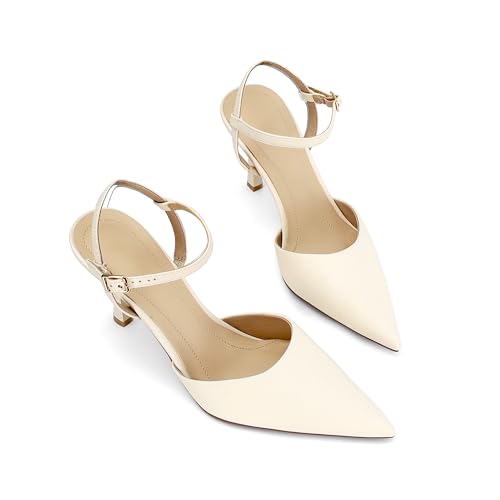 Image of SOVANYOU Womens Stiletto Heel Pumps Shoes Closed Pointed Toe Sandals Sexy Ankle Strap Heels Wedding Dress Shoes for Women