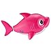 Robo Alive Junior Baby Shark Battery-Powered Bath Toy by Zuru, Sing and Swim Mommy Shark, Pink (Custom Packaging)