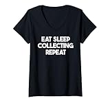 Photo Gallery donna eat sleep collecting repeat - divertente collezionista maglietta con collo a v Photo Gallery donna eat sleep collecting repeat - divertente collezionista maglietta con collo a v