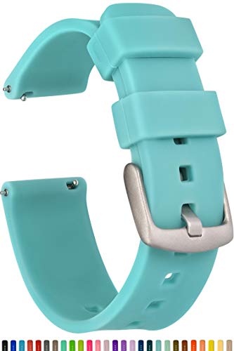 GadgetWraps 18mm Silicone Watch Band Strap with Quick Release Pins â€“ Compatible with Speidel, Daniel Wellington, Wristology - 18mm Quick Release Watch Band (Robin Blue, 18mm)
