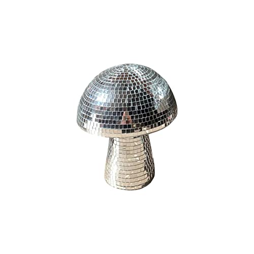Eugenelo Dazzling Mushroom Disco Ball, Silver Reflective Mushroom Ornament for Party Home Decoration, Novel Mushroom Shape Mirror Disco Ball Decorative Home Art Decor, Party Supplies