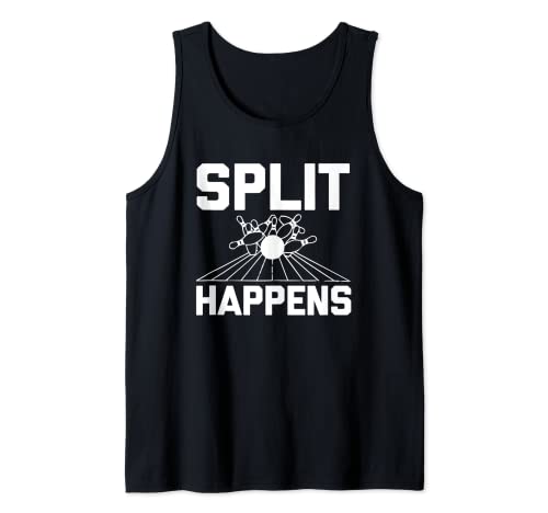 Split Happens Camiseta divertida bolos liga cool bolos Camiseta sin Mangas