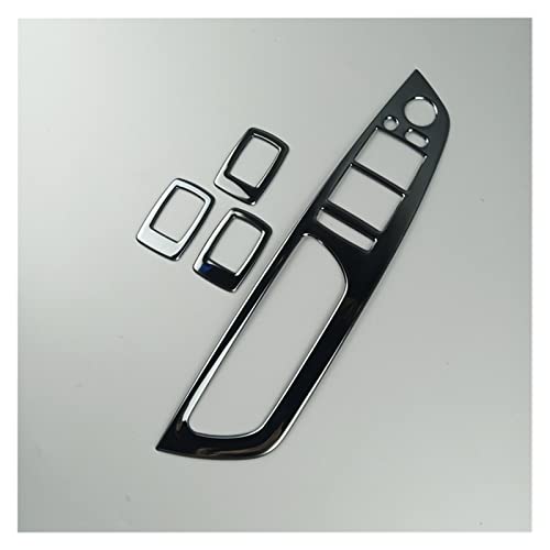 Autocollants bouton commande vitre acier inoxydable noir garniture cadre panneau pour X5 X6