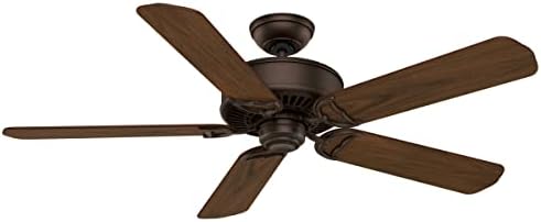 Casablanca 54 inch Indoor Ceiling Fan No Light with Remote Control - Ceiling Fan without Light, Standard Mount, 5 Blades, For Bedroom, Living Room, or Kitchen - Panama 59512, Brushed Cocoa