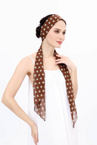 Long Skinny Scarf for Women Polka Dot Neck Scarf Chiffon Headwrap Fashion Handbag Scarves Ladies Elegant Shawl Accessories2