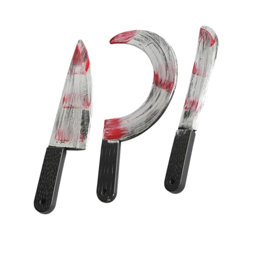 ibasenice Couteaux Plastique avec Faux Sang pour Halloween Accessoires De Fête Décoratifs Jouets Factices pour Garçon Fille Et Adultes pour Décorations De Scène Et Fêtes Spéciales