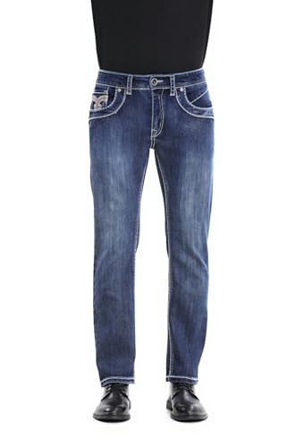 Men's Premium Straight Fit Denim Jeans Sizes 28-40 Style: WB66 - Main Image