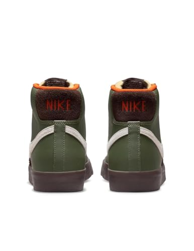 Image of Nike Men's Blazer Mid '77 VNTG We Reptile Basketball Shoes, Army Olive Summit White, 10.5