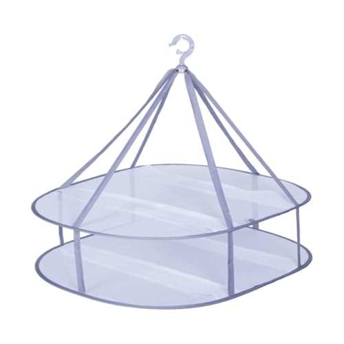 SEIWEI Secador colgante de suéter de doble capa, estante de secad...