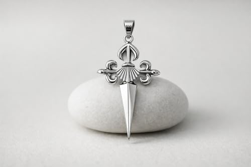 Pendentif en argent 925 cadeau idéal croix coquille Saint-Jacques - 2