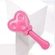 Kutocesy Leather Exotic Whip Herz mit Diamanten Besetzt Peitsche Sex Toy Accessory Spanking with Studs for Couples Fetish Cosplay (Pink)