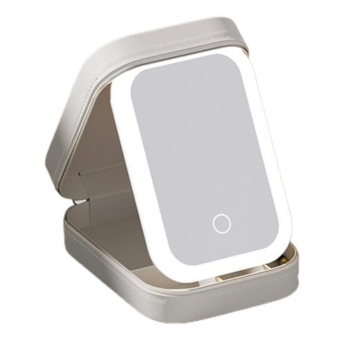 Estuche de maquillaje LED | Soporte de cosméticos LED, organizador de maquillaje portátil,Kit de de almacenamiento antipolvo para viajes, salida, crema, Se référer à la description