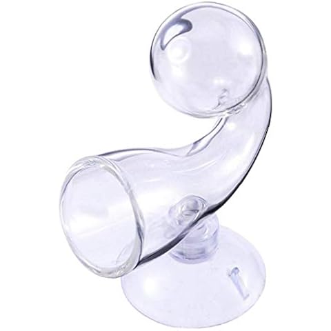 Aquarium Fish Tank Co2 Monitor Tester Notes Clear Glass Drop Checker with Suction Cup Cover