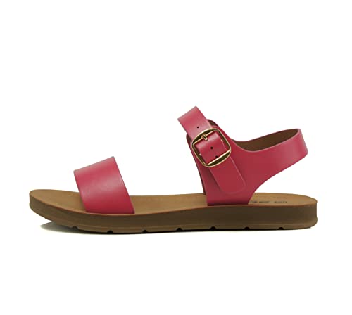 Image of Soda PLENTY ~ Women's Strappy Ankle Wrap Buckle Fashion Flat Sandals