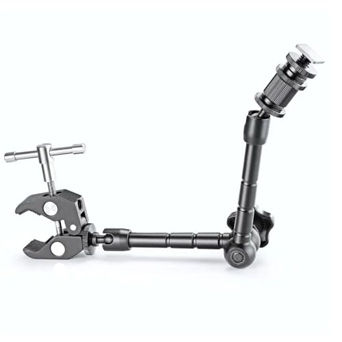 Image of PHOTOMAX Magic Articulating Adjustable Arm with 1 /4 inch Tripod Screw for DSLR Camera, LCD Monitor, LED Lights, Flash Light, Microphone (11 inch Articulating Arm with Holder)
