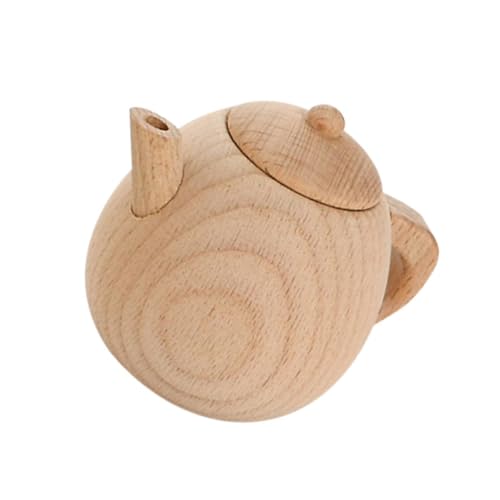 HOMOBABE 実木無塗装シミュレーションキッチン用 用テーブルウェア 小型茶壺型ままごと食器 おままごと遊び 家用幼児向け