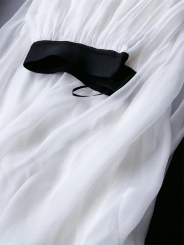 Women Summer Silk Tulle Skirts Slim Vacation Silk Maxi Skirt Solid Thin A-Line Midi Skirt4