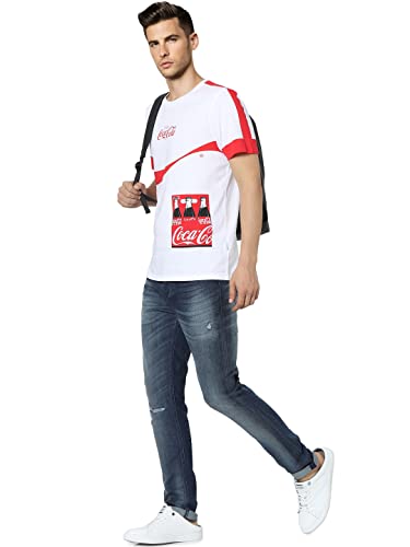 Image of JACK & JONES Men's Printed Regular Fit Crew Neck T-Shirt