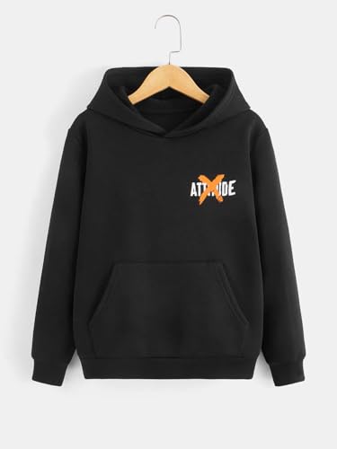 COZYEASE Boy's Letter Graphic Hoodies Long Sleeve Hooded Sweatshirts Vintage Pullover Tops2