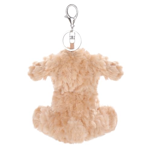 Image of Apricot Lamb Toys Plush Puppy Stuffed Animal Soft Keychain for Bag 4 in