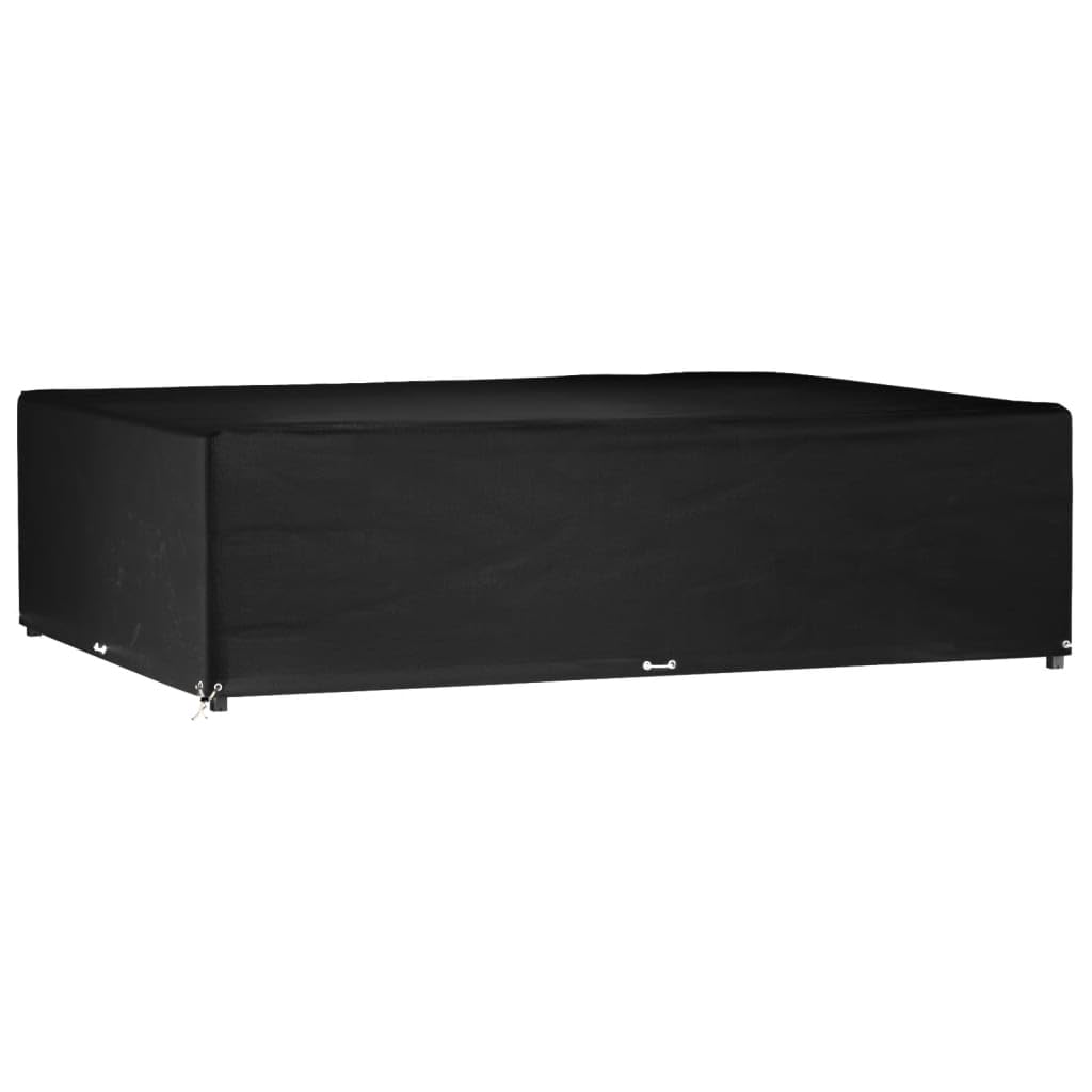 vidaXL Gartenmöbel Abdeckung – Rechteckige PE-Abdeckplane, 300x200x75 cm, schwarz, wasserdicht