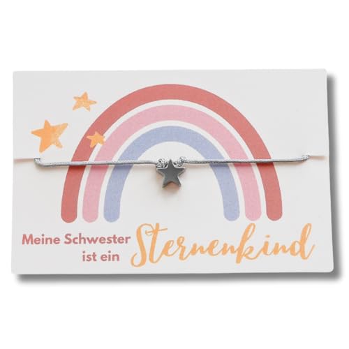 Armband 'Sternenkind' (Meine Schwester ist ein Sternenkind/Silber)
