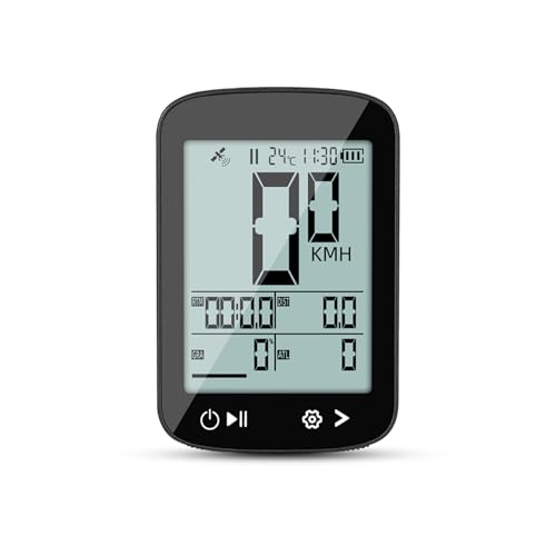 Yongness 2 4-Zoll-Fahrradcomputer kabelloser Kilometerzähler Multifunktions-IPX7 wasserdicht GPS-Tachometer geeignet für Mountainbikes Rennräder Rennräder