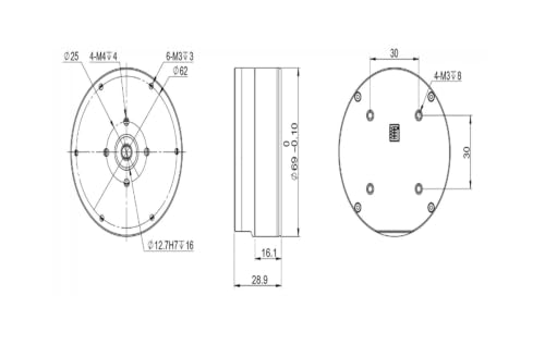 Motor articulado MF7010 V2 con protocolo CAN y codificador de posición interno 4