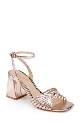 Jewel Badgley Mischka Nariah Cage Block Heel Sandals2