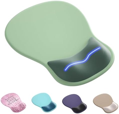 Ergonomic Mouse Pad with Wrist Rest,Cute Gel Mousepad Wrist Support - Small Mini Portable for Travel Mouse Pads for Desk Laptop,Computer,Office & Home Decor (Sage Green)
