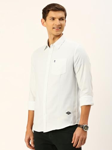 Image of Thomas Scott Men Classic Slim Fit Cotton Casual Full Sleeves Shirt